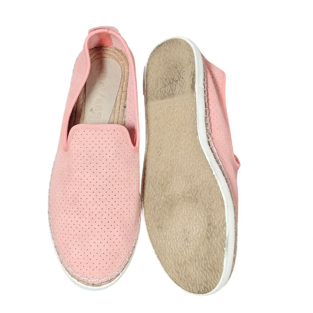 Seavees Ocean Park Espadrille Slip On Shoes Suede Pink Womens Size‎ 8 EUC